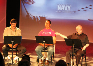 Three of our veterans from the Veterans Initiative in the Arts performance.